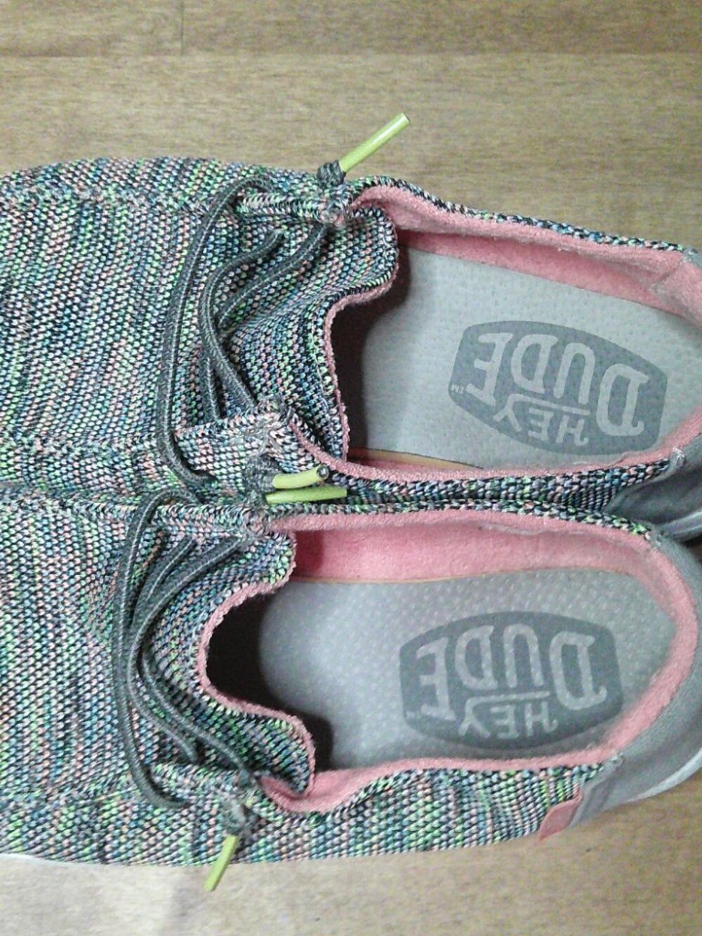 Hey Dude Women's Wendy Sox Peacock Pink Lightweight Loafers - Picture 4 of 5